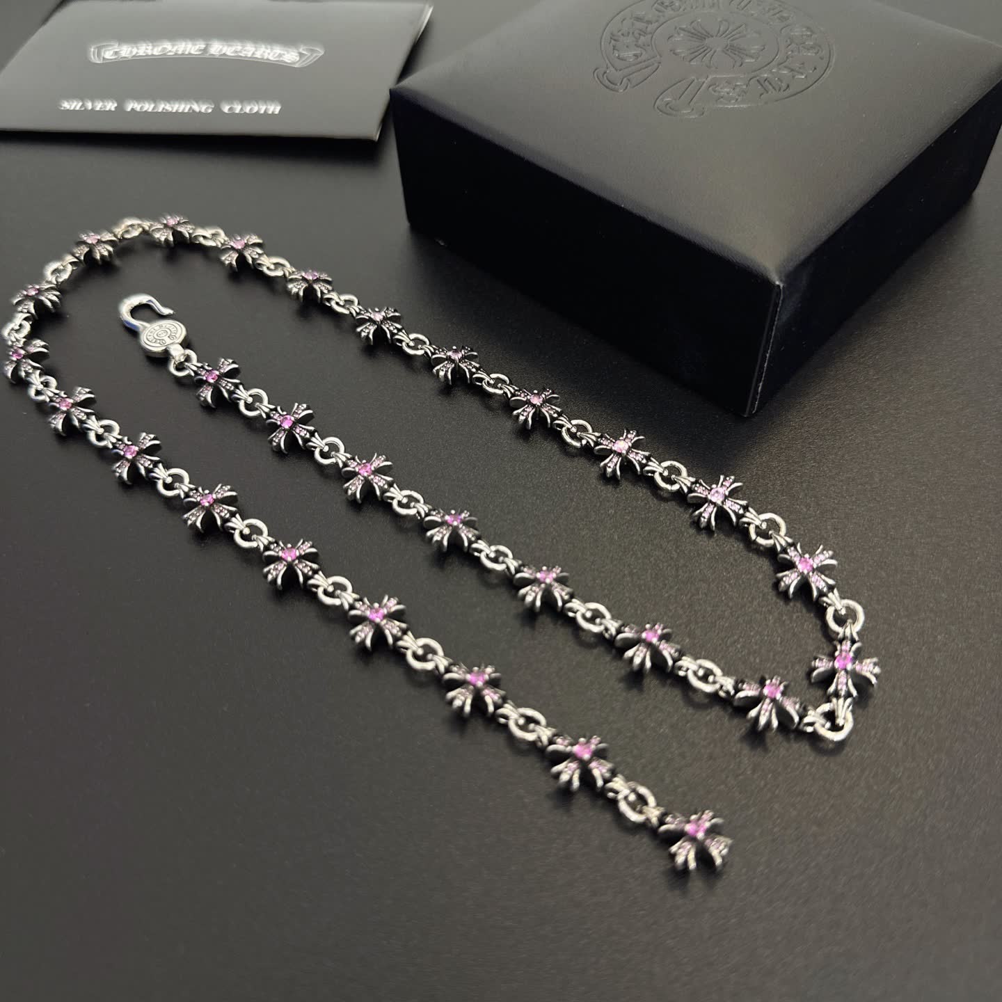 Chrome Hearts Silver Bee Chain Necklace